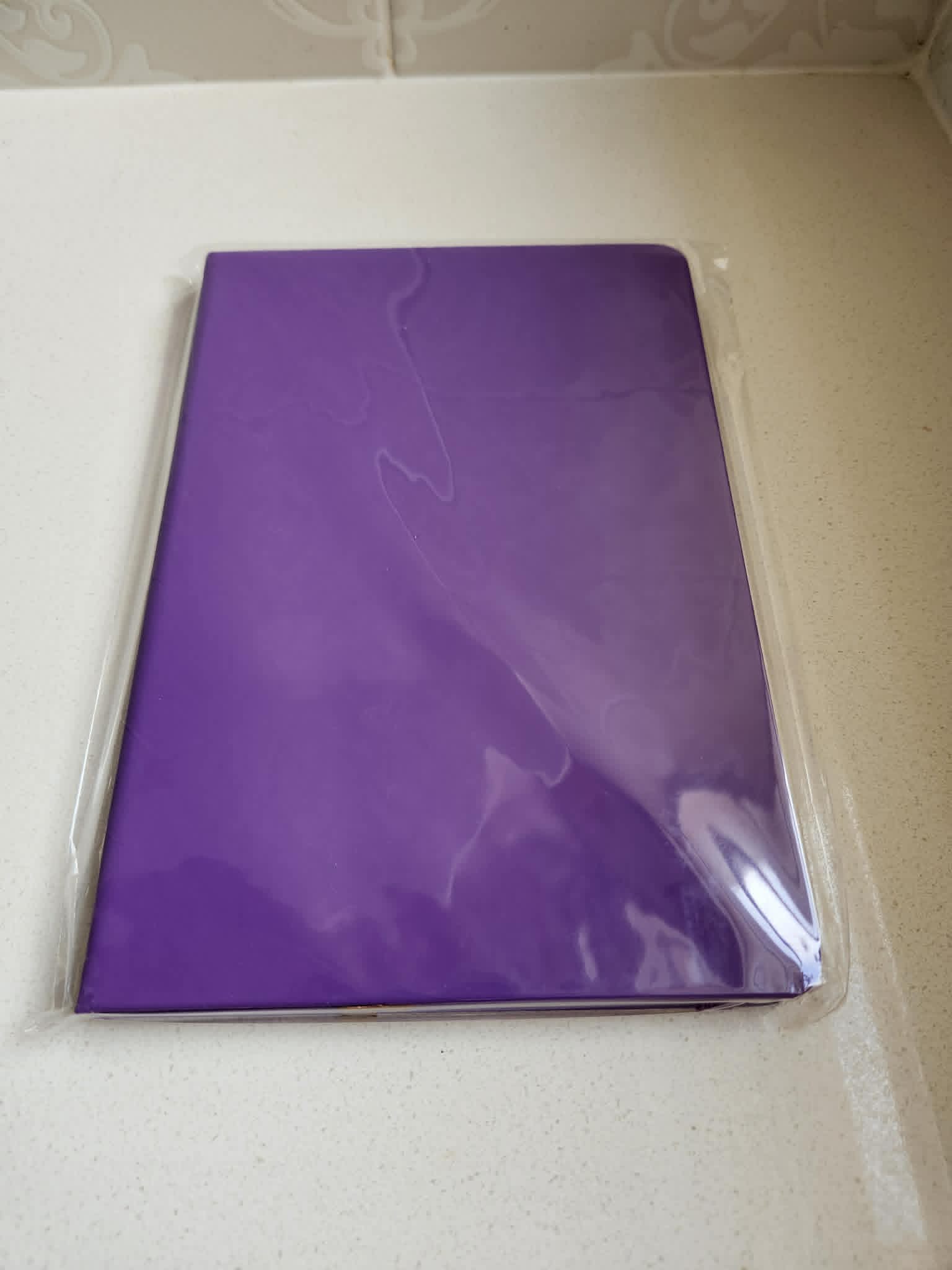 Handmade A5 notebook in purple
