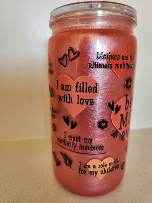 16oz Acrylic Snow Globe - I Am Filled With Love and I Trust My Motherly Instincts affirmations