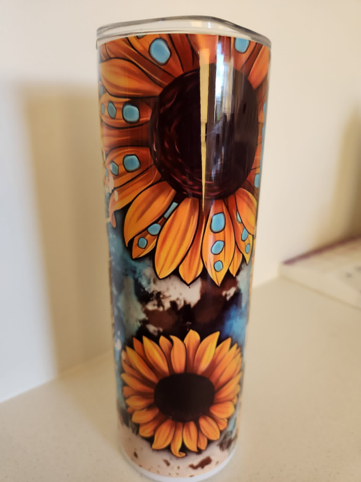 That Boy From East Tennessee tumbler - sunflower side view