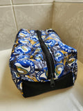 Blue & Gold Eel Spirit Cosmetic & Toiletry Bag