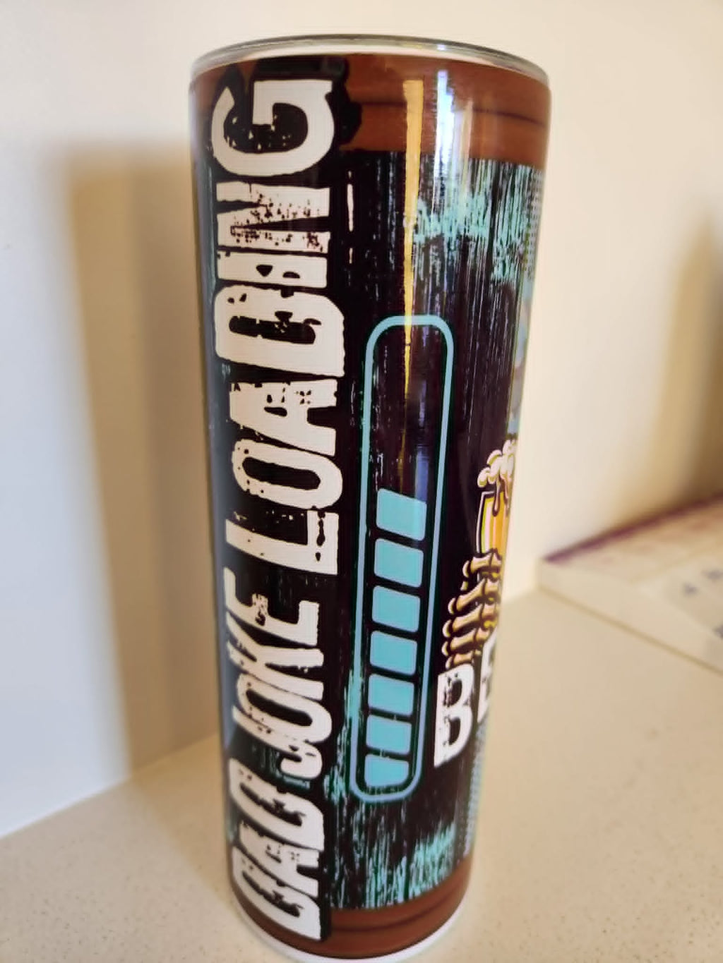 Dad Joke Loading 20oz sublimation tumbler front view
