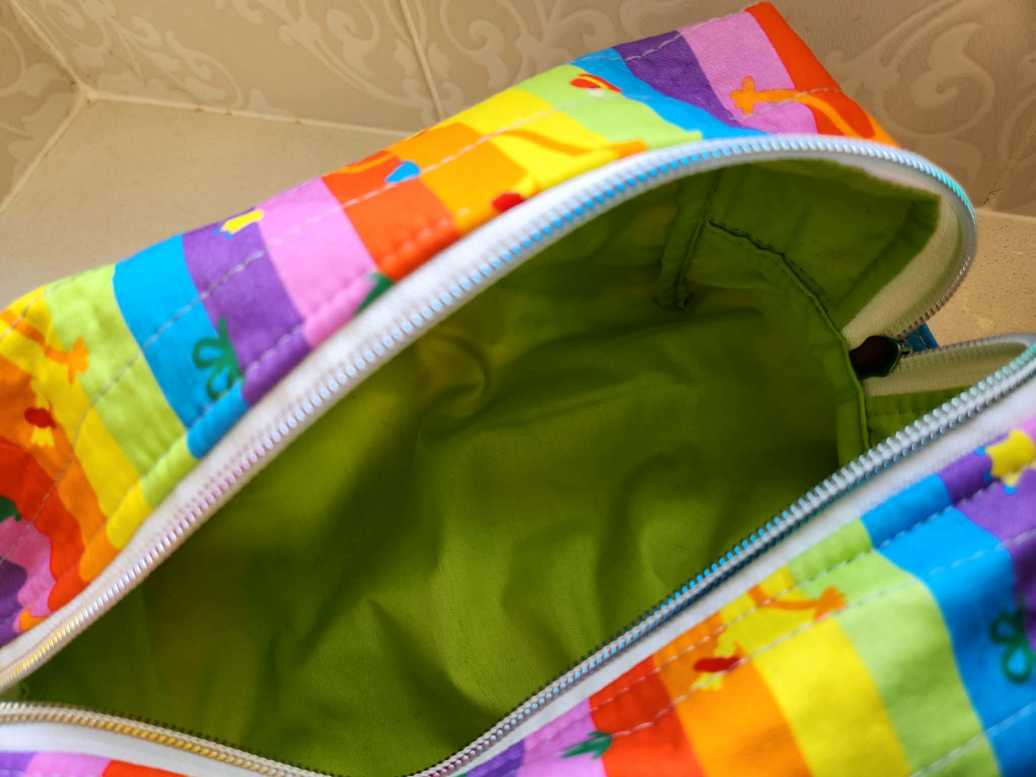 Rainbow Party Stripe Wet wipes Bag