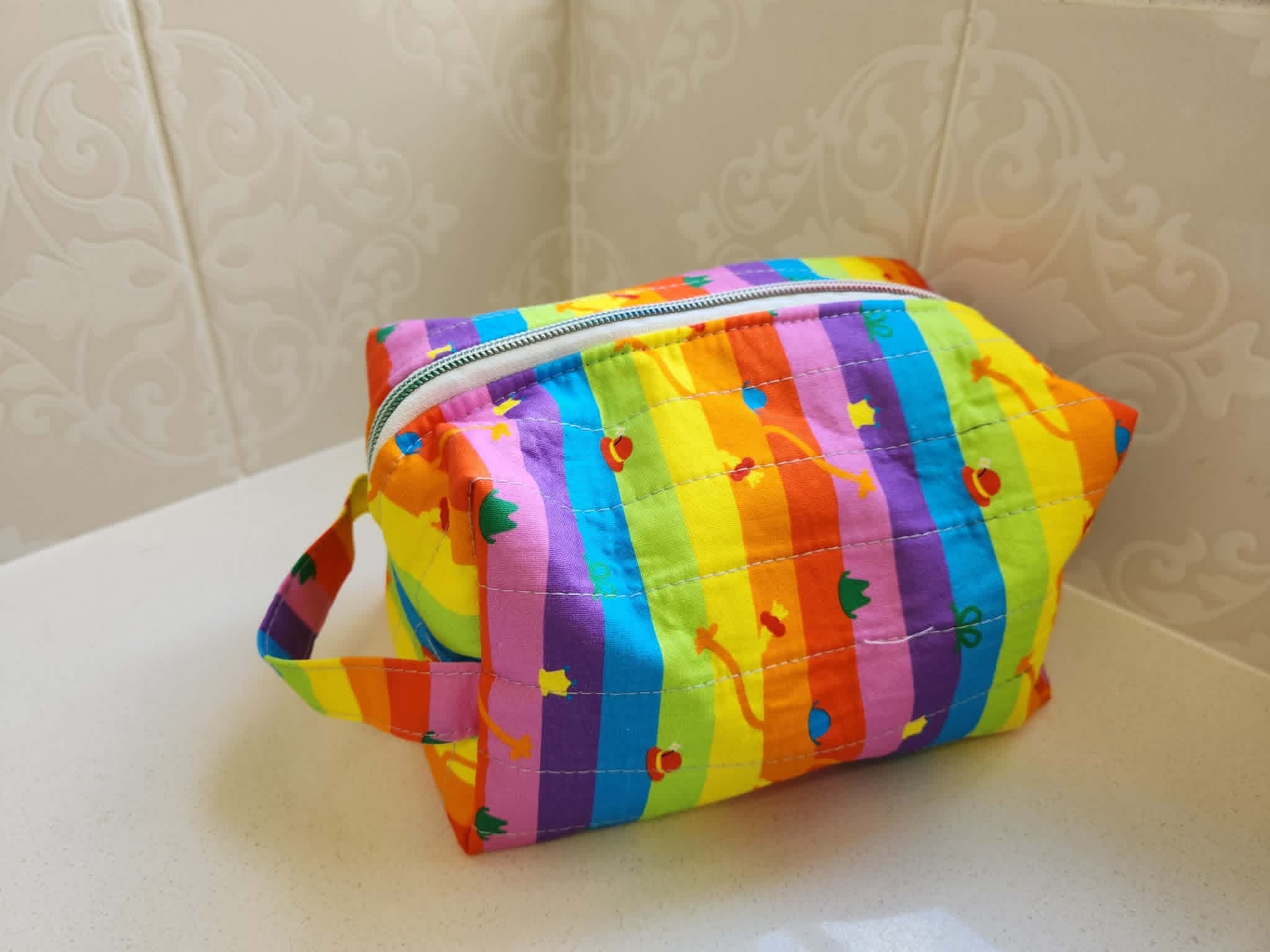Rainbow Party Stripe Wet wipes Bag