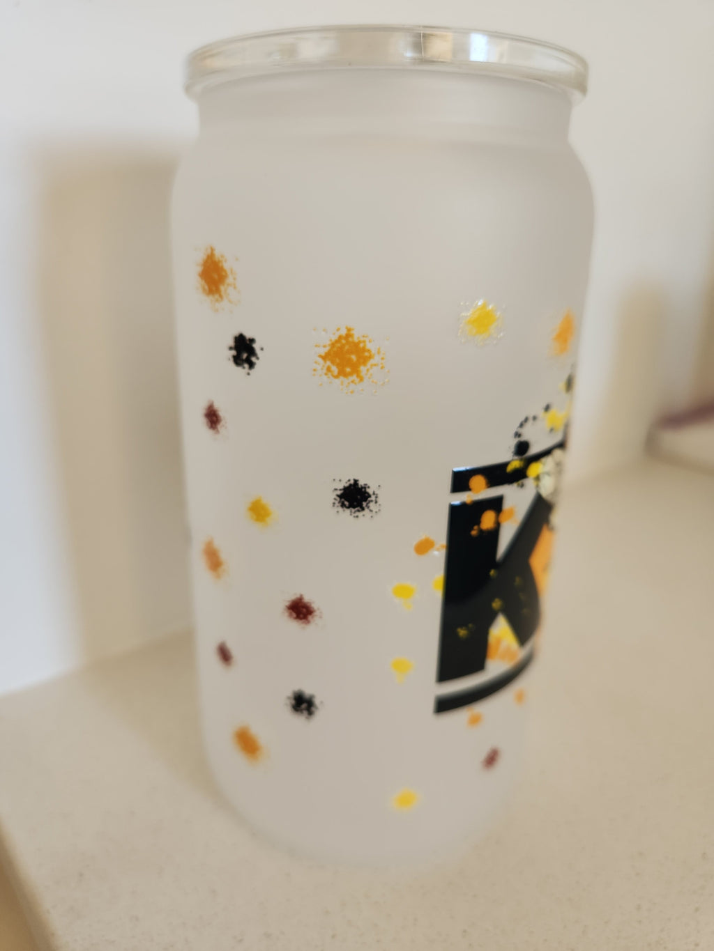 16oz Glass Libby Tumbler - Bee & Sunflower